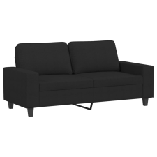 vidaXL kétszemélyes fekete szövetkanapé 140 cm (359395) bútor