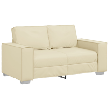 vidaXL Kétszemélyes kanapé Krém 120 cm Műbőr (4105046) bútor