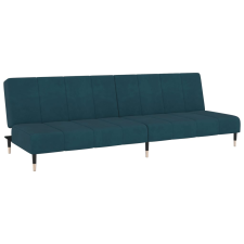 vidaXL kétszemélyes kék bársony kanapéágy (375873) bútor