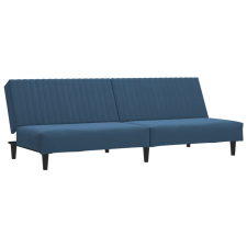vidaXL kétszemélyes kék bársony kanapéágy (375925) bútor