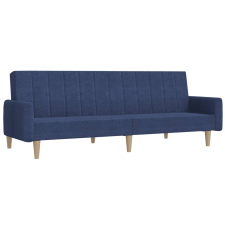 vidaXL kétszemélyes kék szövet kanapéágy (375856) ágy és ágykellék