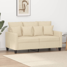 vidaXL kétszemélyes krémszínű szövetkanapé 120 cm bútor