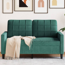 vidaXL kétszemélyes sötétzöld bársony kanapé 120 cm bútor