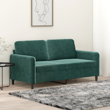 vidaXL kétszemélyes sötétzöld bársony kanapé 140 cm bútor
