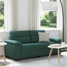 vidaXL kétszemélyes sötétzöld szövet kanapé 140 cm bútor