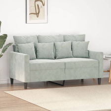 vidaXL kétszemélyes világosszürke bársony kanapé 120 cm bútor
