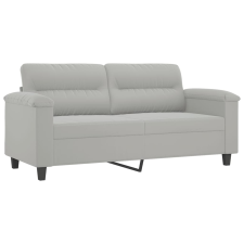 vidaXL kétszemélyes világosszürke mikroszálas szövetkanapé 140 cm (359562) bútor