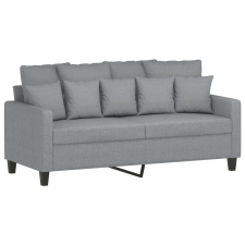 vidaXL kétszemélyes világosszürke szövetkanapé 140 cm (359267) bútor