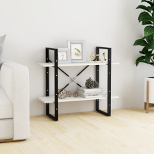 vidaXL kétszintes fehér tömör fenyőfa könyvszekrény 80 x 30 x 70 cm bútor