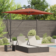 vidaXL Kéttámaszos bannána napernyő Terrakotta 294 x 200 x 254 cm kerti bútor