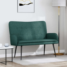 vidaXL Kétüléses Kanapé Sötétzöld 115 x 61 x 87 cm szövet bútor