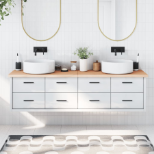 vidaXL Kezeletlen tömör fa fürdőszobai pult 180 x 50 x 4 cm fürdőszoba bútor