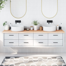 vidaXL Kezeletlen tömör fa fürdőszobai pult 200 x 60 x 6 cm fürdőszoba bútor