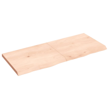 vidaXL kezeletlen tömör tölgyfa fali polc 120x50x(2-4) cm (363576) bútor