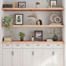 vidaXL kezeletlen tömör tölgyfa fali polc 180x60x(2-6) cm bútor