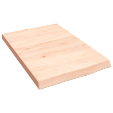 vidaXL kezeletlen tömör tölgyfa fali polc 40x60x(2-4) cm (363516) bútor