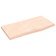 vidaXL kezeletlen tömör tölgyfa fali polc 60x30x2 cm (363524) bútor