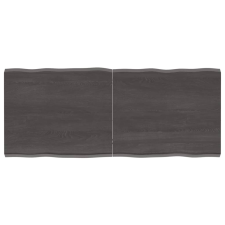 vidaXL kezelt sötétszürke tömör tölgyfa asztallap 120x50x4 cm bútor