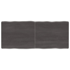 vidaXL kezelt sötétszürke tömör tölgyfa asztallap 120x50x6 cm bútor