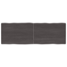 vidaXL kezelt sötétszürke tömör tölgyfa asztallap 140x50x4 cm bútor