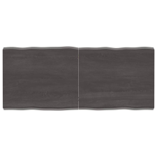 vidaXL Kezelt sötétszürke tömör tölgyfa asztallap 140x60x6 cm bútor