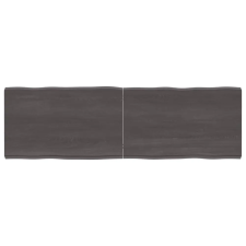 vidaXL Kezelt sötétszürke tömör tölgyfa asztallap 160x50x6 cm bútor
