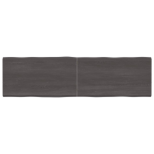 vidaXL Kezelt sötétszürke tömör tölgyfa asztallap 180x50x4 cm bútor