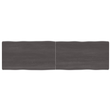 vidaXL kezelt sötétszürke tömör tölgyfa asztallap 180x50x6 cm bútor