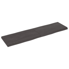 vidaXL kezelt sötétszürke tömör tölgyfa asztallap 180x50x6 cm (364043) bútor