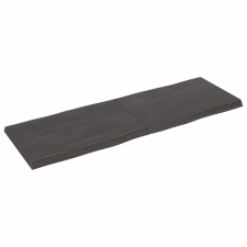 vidaXL kezelt sötétszürke tömör tölgyfa asztallap 180x60x6 cm (364045) bútor