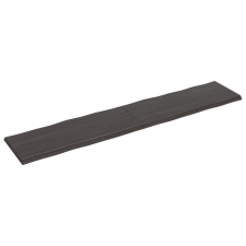 vidaXL kezelt sötétszürke tömör tölgyfa asztallap 200x40x4 cm (364046) bútor