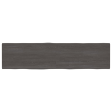 vidaXL Kezelt sötétszürke tömör tölgyfa asztallap 200x50x4 cm bútor