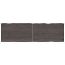 vidaXL Kezelt sötétszürke tömör tölgyfa asztallap 200x60x6 cm bútor