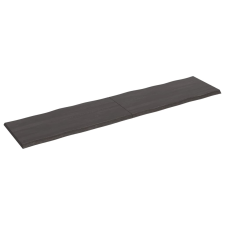 vidaXL kezelt sötétszürke tömör tölgyfa asztallap 220x50x4 cm (364054) bútor