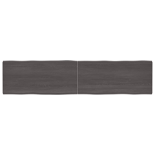 vidaXL kezelt sötétszürke tömör tölgyfa asztallap 220x50x6 cm bútor