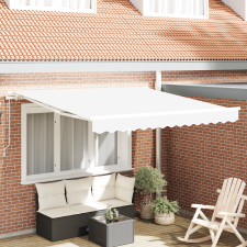 vidaXL Kézi Behúzható Napellenző Fehér 350x250 cm kerti bútor