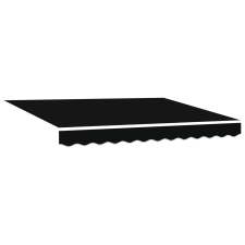 vidaXL Kézi Behúzható Napellenző LED Fekete 350x250 cm (3330326) kerti bútor