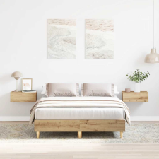 vidaXL kézműves tölgy szerelt fa ágykeret matrac nélkül 120x200 cm ágy és ágykellék