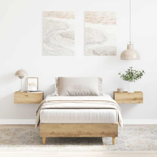 vidaXL kézműves tölgy szerelt fa ágykeret matrac nélkül 75x190 cm ágy és ágykellék