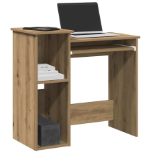 vidaXL kézműves tölgy szerelt fa íróasztal polcokkal 84x40x78 cm íróasztal
