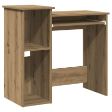 vidaXL kézműves tölgy szerelt fa íróasztal polcokkal 84x40x78 cm (860453) íróasztal