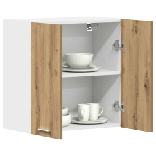 vidaXL kézműves tölgy szerelt fa konyhai fali szekrény 60x31x60 cm bútor