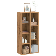 vidaXL kézműves tölgy szerelt fa könyvespolc 50 x 25 x 105 cm bútor