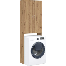 vidaXL kézműves tölgy színű mosógépszekrény 64 x 25,5 x 190 cm (856647) fürdőszoba bútor