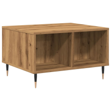 vidaXL kézműves tölgy színű szerelt fa dohányzóasztal 60x50x36,5 cm (857337) bútor