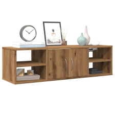 vidaXL kézműves tölgy színű szerelt fa faliszekrény 102x30x29 cm bútor