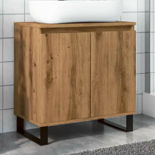 vidaXL kézműves tölgy színű szerelt fa fürdőszobaszekrény 58x33x60 cm fürdőszoba bútor