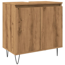 vidaXL kézműves tölgy színű szerelt fa fürdőszobaszekrény 58x33x60 cm (857218) fürdőszoba bútor
