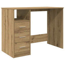 vidaXL kézműves tölgy színű szerelt fa íróasztal 102x76x50 cm (855853) íróasztal