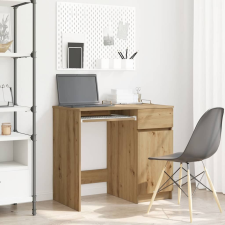 vidaXL kézműves tölgy színű szerelt fa íróasztal 86x49x76 cm íróasztal